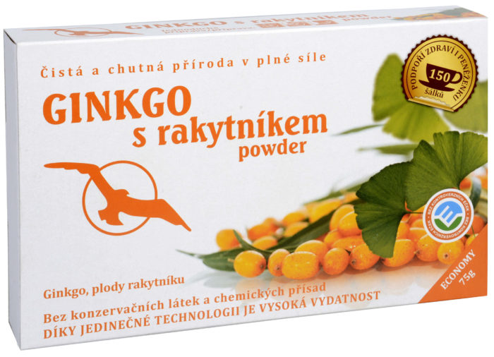 Hannasaki Ginkgo s rakytníkom powder - ginkgo, plody rakytníka 75 g