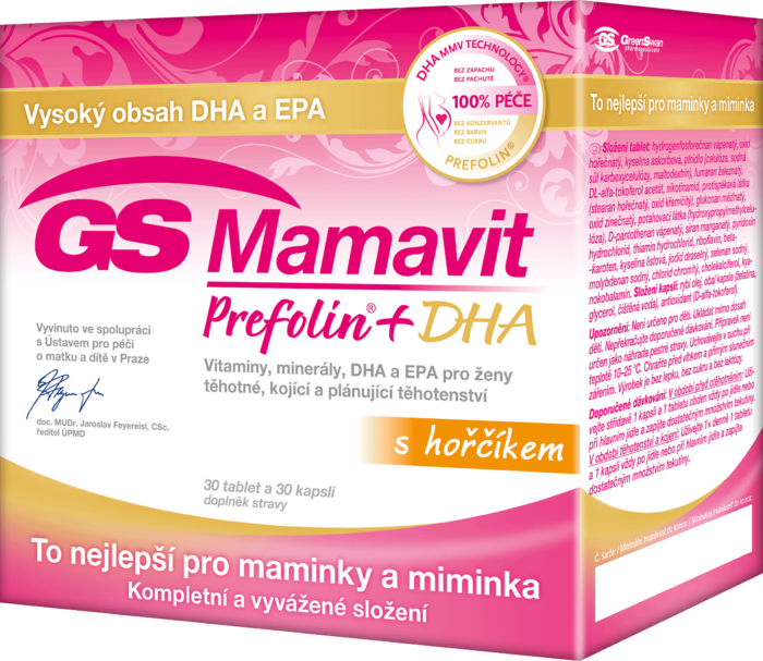 GreenSwan GS Mamavit Prefolin + DHA 30 tabliet + 30 kapsúl