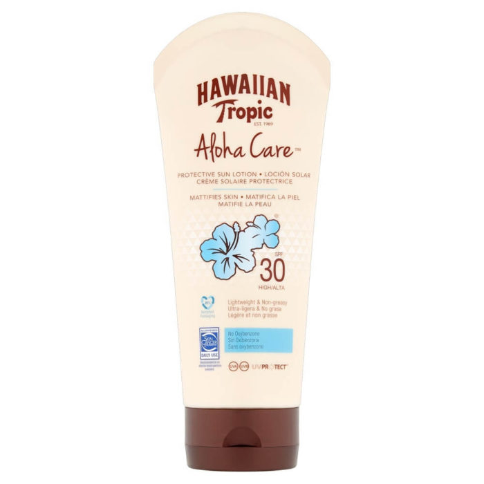 Hawaiian Tropic Opaľovacie mlieko zmatňujúci SPF 30 Aloha Care ( Protective Sun Lotion Mattifies Skin) 180 ml